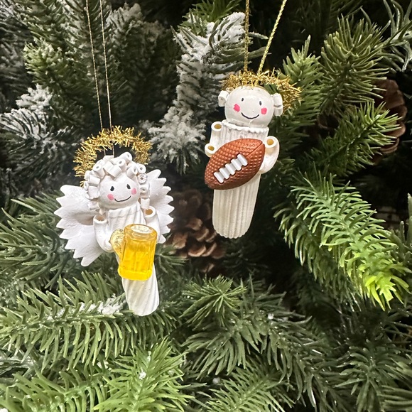 DRUNKEN NOODLE ANGEL Holiday Christmas Holiday Tree Ornament, 1.5” - Picture 5 of 7